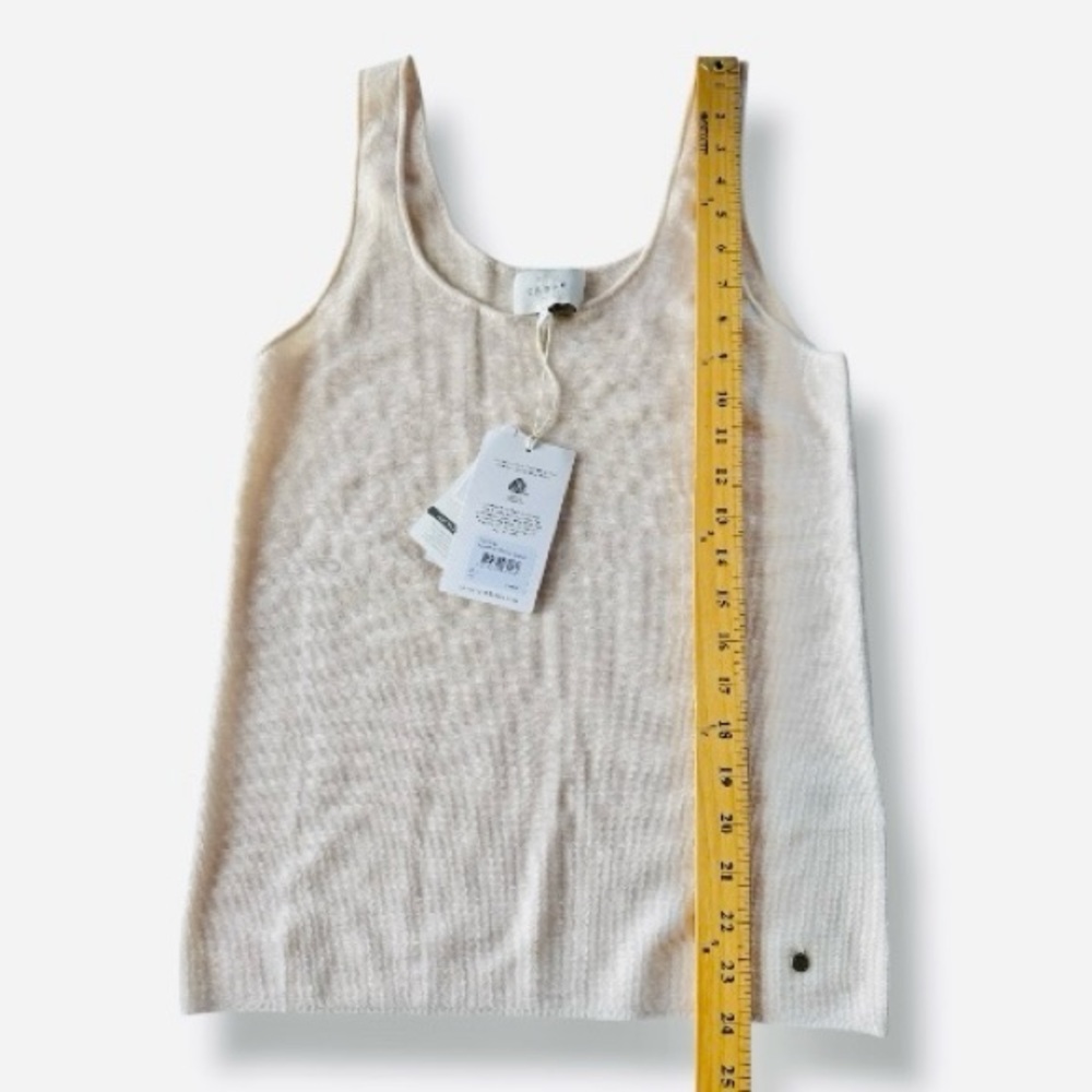 Cable Melbourne Superfine Merino Singlet Knit Tank in Ecru NWT Size XL US 12 - Picture 7 of 11